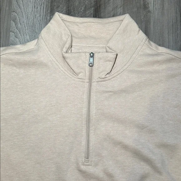 Amazon Essentials Light Beige Quarter Zip Mock Pullover Sweater - XL - Picture 5 of 7